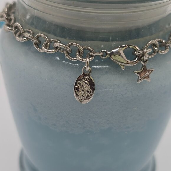 Kirks Folly Scented Candle with Silver Blue Mermaid on Turtle Lid and Bracelet - Picture 6 of 8
